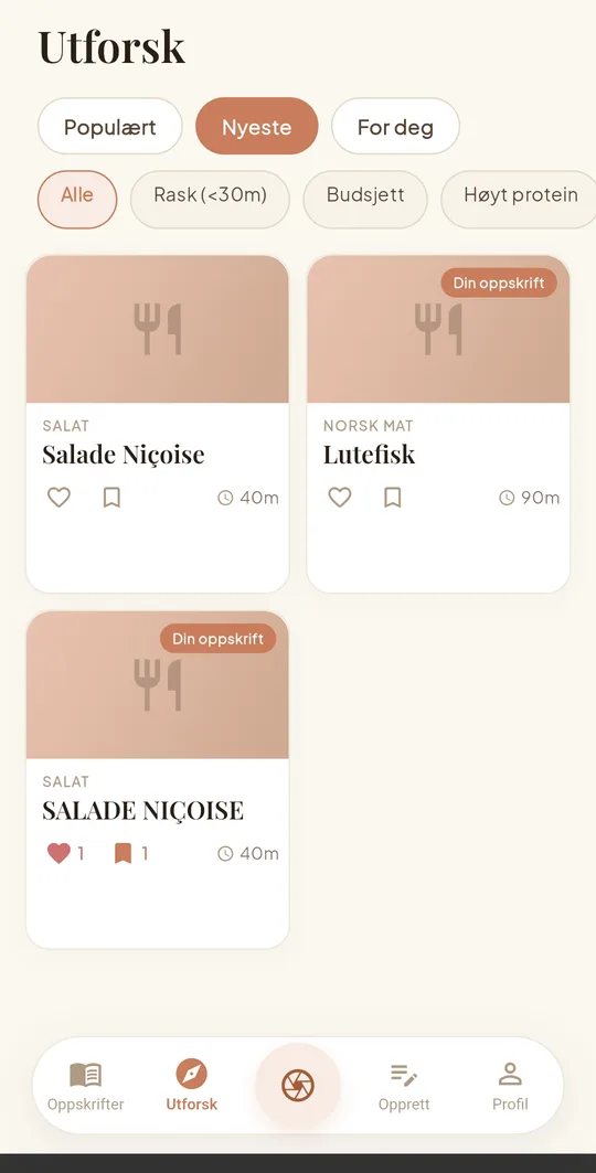 SnapCook explore recipes