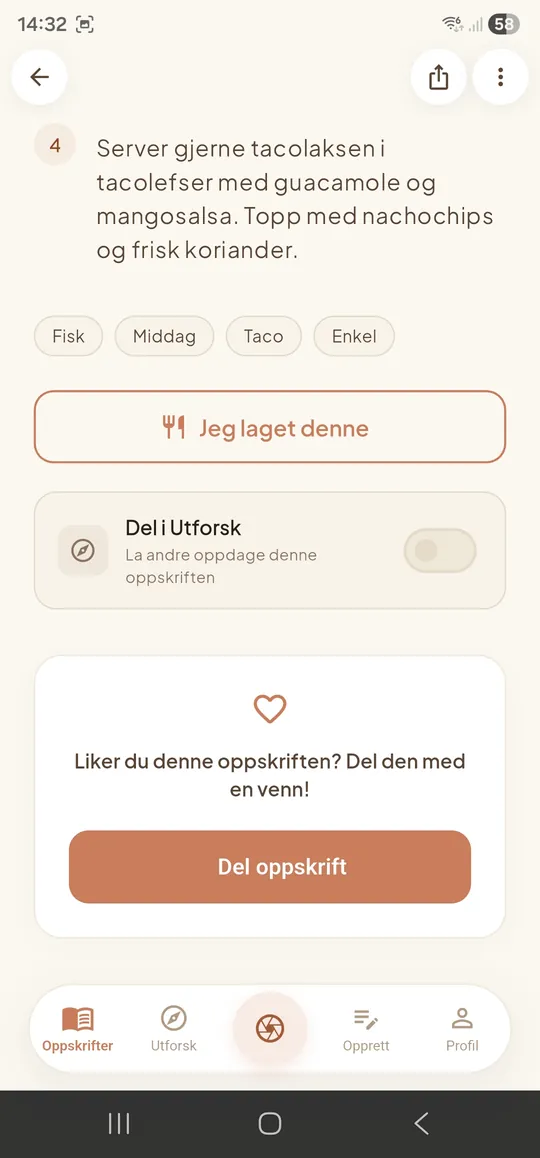 SnapCook share recipe